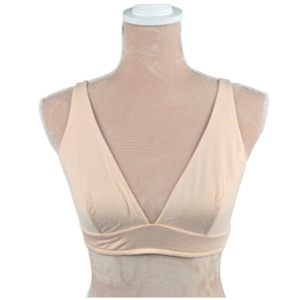 Lively Plunge Bralette Beige Size Large